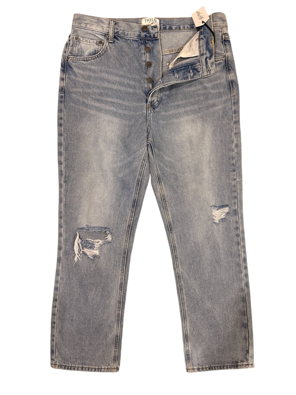 Twelve by onTwelfth Light Wash Straight Leg Jeans NWT